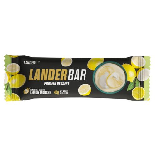 Barra de proteína Lander Bar mousse de limón, 45 grs