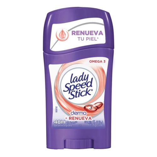 Desodorante Lady Speed Stick derma omega 3 en barra, 45g