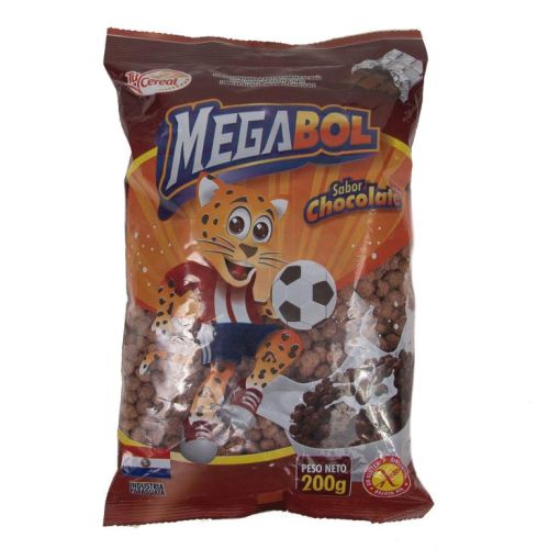 Cereal Mega Bol sabor Chocolate Gluten Free, 200grs 