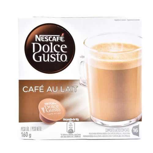 Cápsulas Nescafe Dolce Gusto Café con Leche 16 bebidas preparadas x 160 gr
