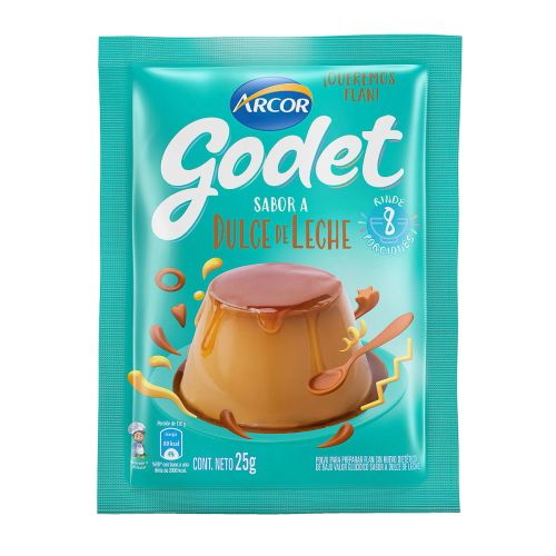 Flan Godet para preparar sabor dulce de leche, 25 grs