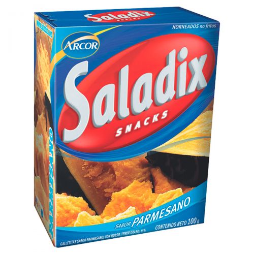 Galletita salada Saladix sabor parmesano, 100 grs