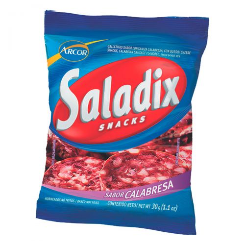 Galletita salada Saladix sabor calabresa, 30 grs