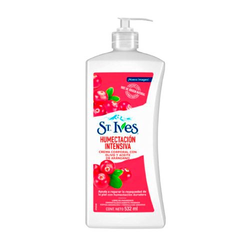 Crema corporal St Ives humectación intensiva, 532 ml