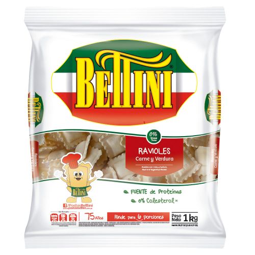 Ravioles con carne y verduras Bettini, 1kg