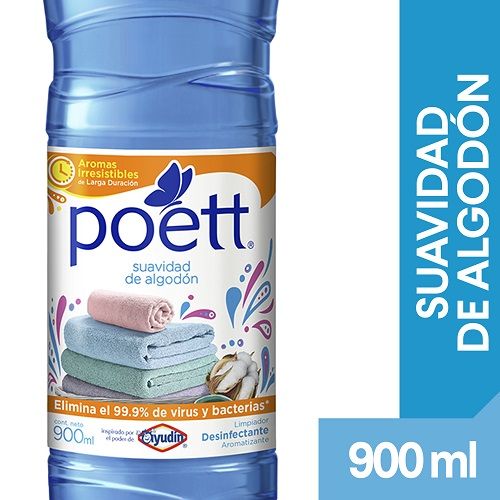 Limpiador desdinfectante Poett suavidad algodón, 900 ml