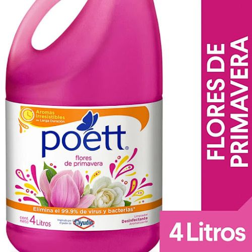 Limpiador desinfectante Poett Flores de primavera, 4 Lt