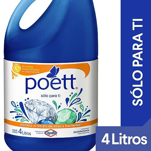 Limpiador desinfectante Poett Solo para ti, 4 Lt