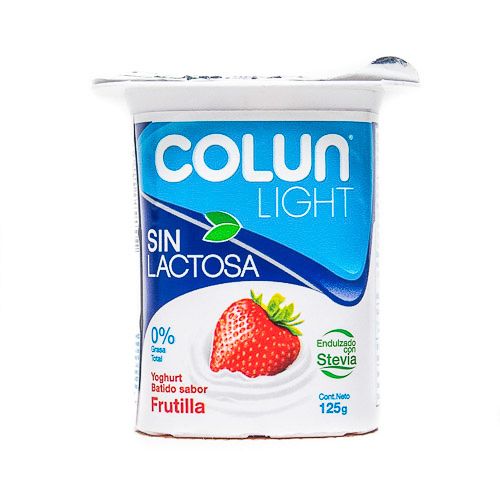 Yogurt Colun de frutilla sin lactosa, 125 grs