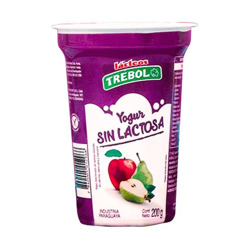 Yogurt descremado sin lactosa Trebol pera y manzana, 200 grs