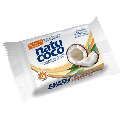 Jabón de coco puro Natu Coco, 200 grs