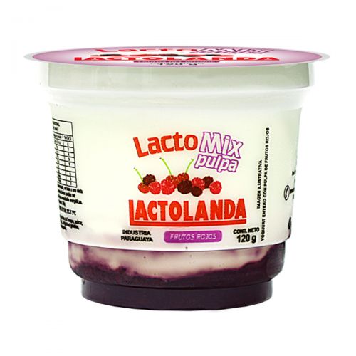 Yogurt Lactomix pulpa frutos rojos pote, 120 gr