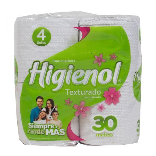 Papel Higiénico Higienol Perfumado 30metros, 4 Unidades