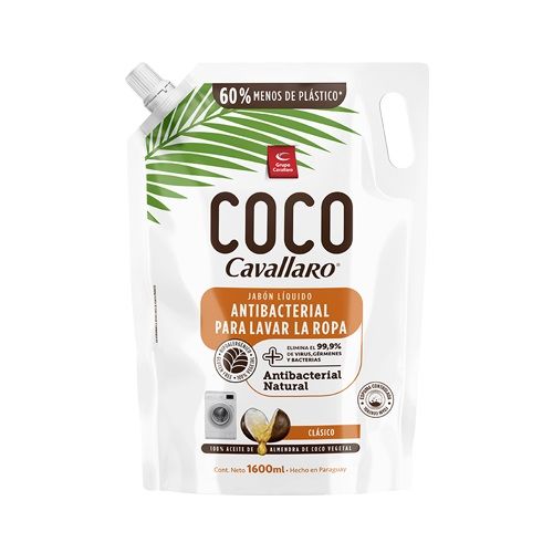 Jabón Líquido Coco Cavallaro Clásico, 1600 ml