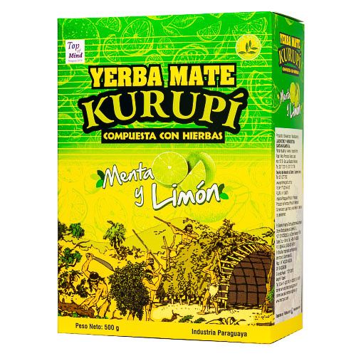 Yerba mate Kurupi menta y limon, 500 grs