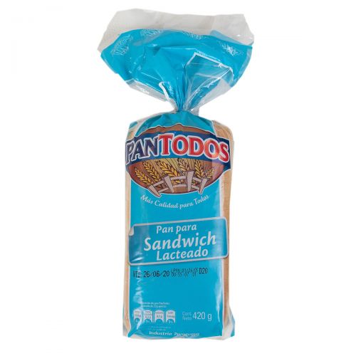 Pan de sandwich lacteado Pan todos chico 420Gr