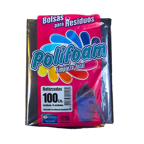 Bolsa para residuos Polifoam Reforzadas, 100lts
