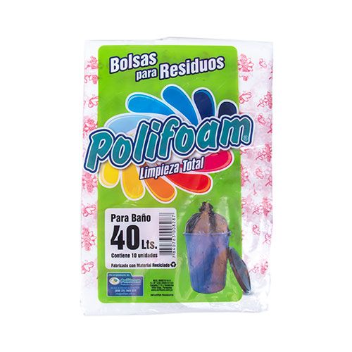 Bolsa para baño Polifoam, 40 lt
