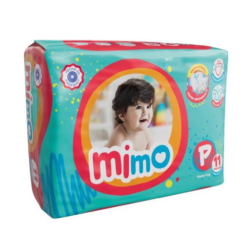 Pañales Super Absorbentes para Bebe Mimo Mini Pack P 11 unidades