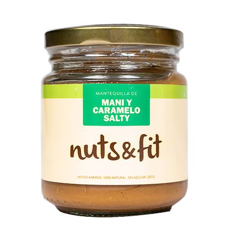 Mantequilla de maní y caramelo Nuts&fit, 230 grs