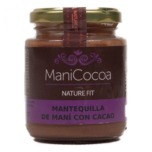 Manteca de maní Nature Fit con cacao, 220 grs