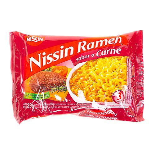 Fideo  Nissin Ramen de carne, 85 grs