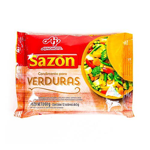 Tempero Sazon en polvo para verduras, 60gr