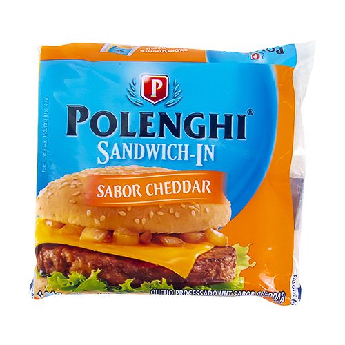 Queso Sandwich-in sabor Cheddar Polenghi 144 Gr.