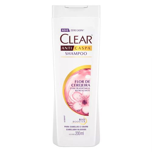 Shampoo Clear Women anticaspa flor de cerejeira, 200 ml