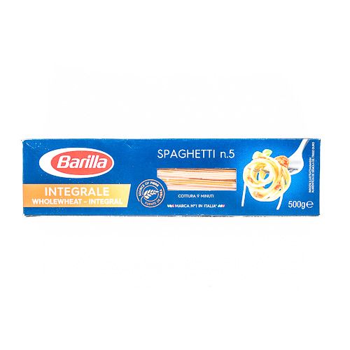 Fideo Barilla spaghetti integral, 500 grs