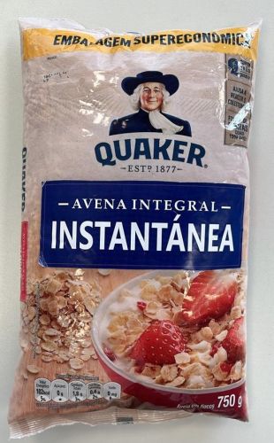 Avena Integral Instantánea Quaker embalaje económica 750 Gr.