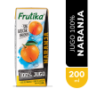 Jugo Frutika Naranja sin azúcar, 200ml