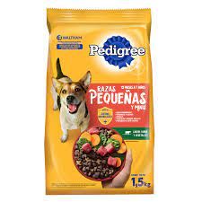 Alimento para perro Razas Pequeñas Pedigree sabor carne y Vegetales  1,5 KL