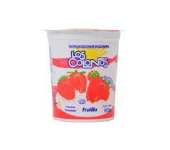 Yogurt frutilla Los Colonos, 350gr