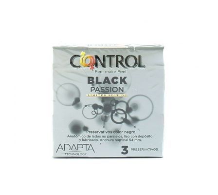 Preservativo Control Black Passion Edición Limitada, 3 unidades