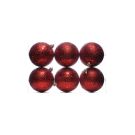 Set de esferas navideñas color rojo 6 piezas color rojo 