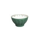 Bowl navideño redondo de porcelana con diseño navideño color verde