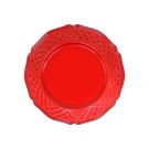 Porta plato redondo de plástico color rojo para navidad Ref. REF. XM22171-206