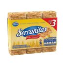 Galletitas crackers Serranitas, 3 unidades de 105 grs
