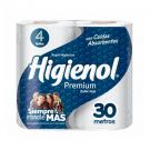 Papel Higiénico Higienol Premium Doble Hoja 30metros, 4 Unidades