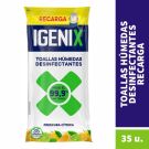 Toallas húmedas desinfectantes Igenix frescura cítrica recarga, 35 unidades