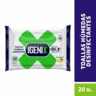 Toallas húmedas desinfectantes Igenix, 20 unidades