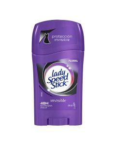 Desodorante Lady Speed Stick invisible floral, 45 grs en barra