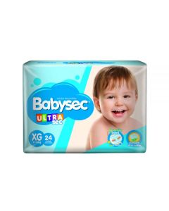 Pañales BabySec Ultra talle XG, 24 unidades