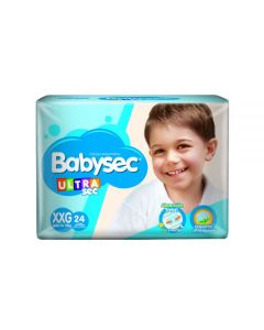 Pañales BabySec Ultra talle XXG, 24 unidades
