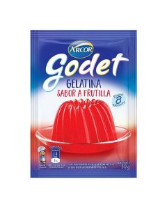 Gelatina Godet sabor Frutilla, 30 grs
