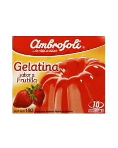 Gelatina Ambrosoli de frutilla, 100 grs