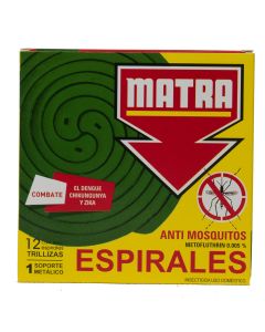 Espirales Matra anti mosquitos, 12 unidades