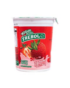Yogurt entero frutilla Trebol, 350 gr