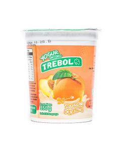 Yogurt entero durazno Trebol, 350 gr